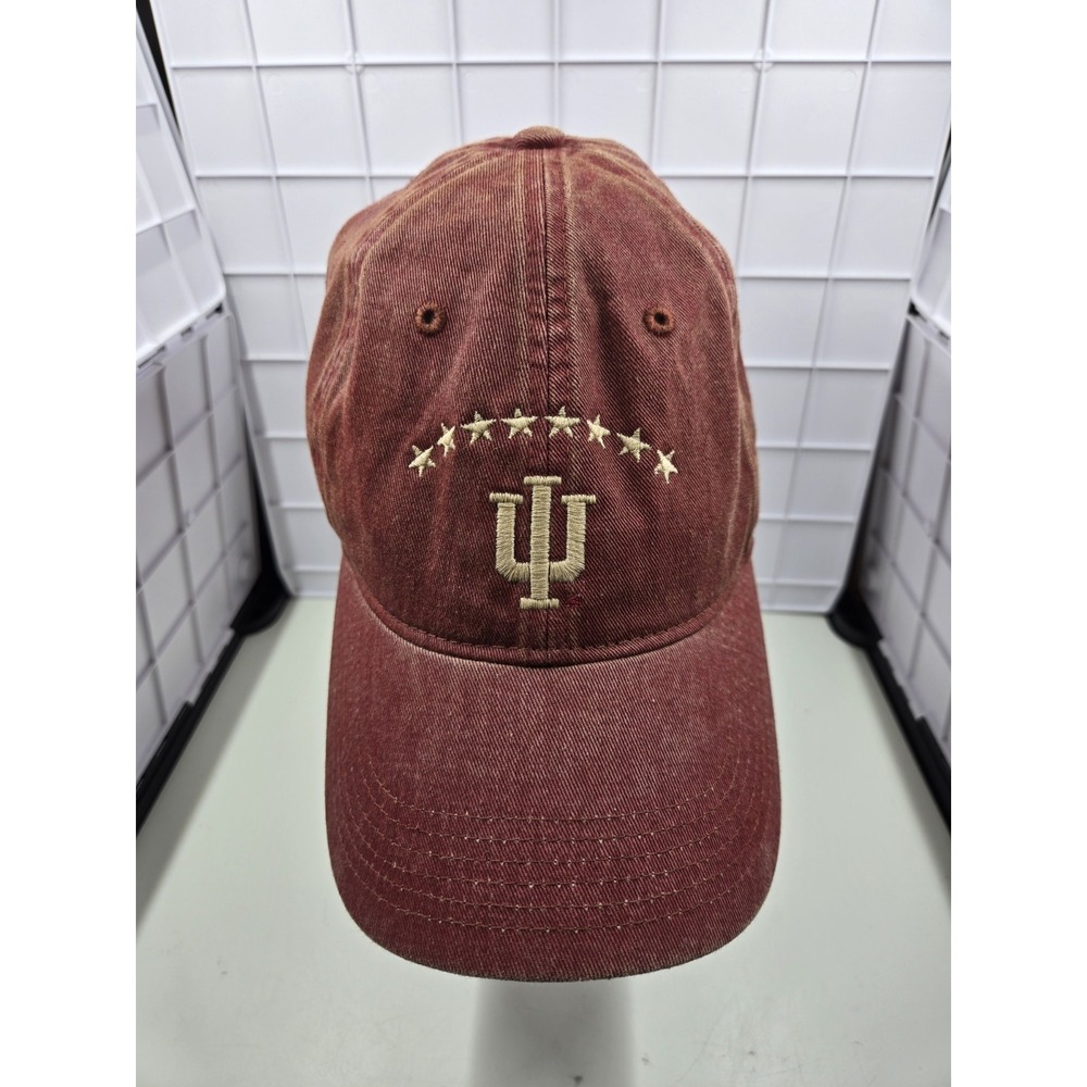 Indiana Hoosiers Hat Cap Red Strap Back Legacy NCAA Adjustable Mens